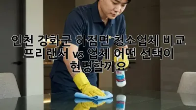 인천 강화군 하점면 청소업체 비교: 프리랜서 vs. 업체, 어떤 선택이 현명할까요?